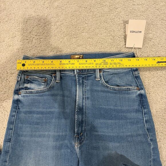 NWT MOTHER HIGH WAISTED RIDER ANKLE FRAY JEANS Denim Women SIZE 28 Cotton Modal - Picture 5 of 11